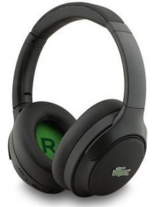 Lacoste Petit Pique ENC Ασύρματα Bluetooth Ακουστικά Over Ear με Noise Cancelling Μαύρα
