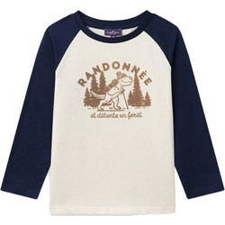 Sergent Major Παιδικό T-Shirt Μακρυμάνικο Μπεζ Navy Μπλε 25H3PGT2TML