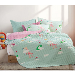 Nef-Nef Παιδικό Κουβερλί Ημίδιπλο Microfiber 180x240 Sky Is A Zoo Τιρκουάζ