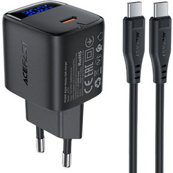 Acefast A115 Φορτιστής με Καλώδιο USB-C με Θύρα USB-C 30W Power Delivery