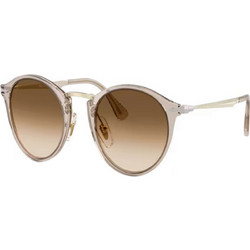 Persol PO3166S Ανδρικά Γυαλιά Ηλίου Στρογγυλά Μεταλλικά Χρυσά με Καφέ Φακό