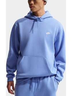 Nike Club Ανδρικό Αθλητικό Φούτερ με Κουκούλα Μπλε FN3859-494
