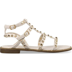 Envie Shoes Δερμάτινα Γυναικεία Σανδάλια Εκρού E22-21221-33