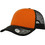 Atlantis Headwear Rapper Καπέλο Jockey με Δίχτυ Snapback Υφασμάτινο Μαύρο/ Πορτοκαλί 0183