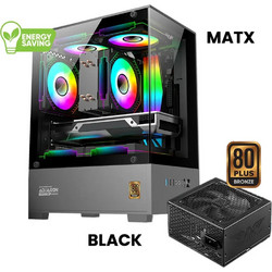 Armaggeddon Aquaron Nemo Black Gaming Mini Tower Κουτί Υπολογιστή RGB με Πλαϊνό Παράθυρο