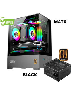 Armaggeddon Aquaron Nemo Black Gaming Mini Tower Κουτί Υπολογιστή RGB με Πλαϊνό Παράθυρο