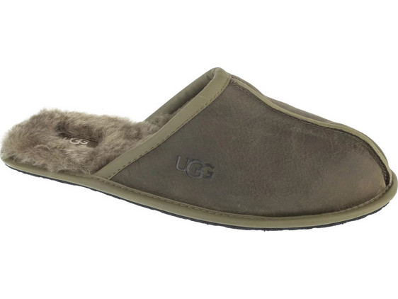 UGG Scuff Χειμερινές Ανδρικές Παντόφλες με Γούνα Χακί 1108192-BTO