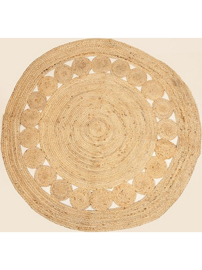Estheti Χαλί Στρογγυλό Καλοκαιρινό Γιούτα 120cm 817-40001 Natural