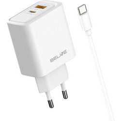 Beline BLN2CW45 Φορτιστής με Καλώδιο USB-C με Θύρα USB-A & Θύρα USB-C 45W Power Delivery