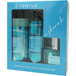 Ventus Asherah Shower Gel Scrub 300ml + Body Lotion 250ml + Body Mist 50ml