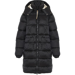 Funky Buddha Γυναικείο Μπουφάν Χειμωνιάτικο Puffer Μακρύ Μαύρο FBL012-107-01