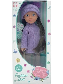 Blue Toys Fashion Κούκλα με Μωβ Ρούχα & Αξεσουάρ