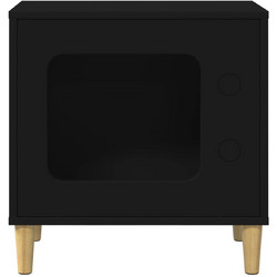 vidaXL Ξύλινo Σπιτάκι Γάτας 51x30x52cm Μαύρο 8000654