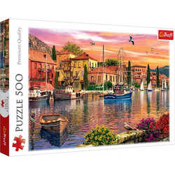 Puzzle Trefl Παραθαλάσσιο Χωριό με Βάρκες 500 Κομμάτια
