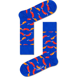 Happy Socks Ανδρικές Κάλτσες Ψηλές με Σχέδια Royal Blue SAU01-6300