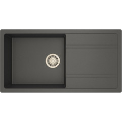 Unixton Kronos-110 Ένθετος Νεροχύτης Γρανίτη Αντιστρεφόμενος Ματ Metalic Anthracite 100x50cm