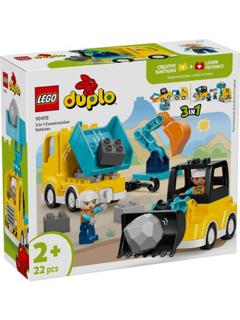 Lego Duplo 3 in 1 Construction Vehicles για 2+ Ετών 10475