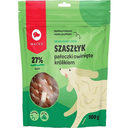 Maced Wrapped Rawhide Sticks with Rabbit 500gr