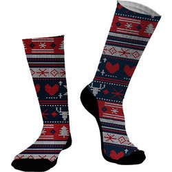 Dimisocks Do You Dare Christmas Knitted Style Χριστουγεννιάτικες Ανδρικές Κάλτσες Ψηλές Navy Μπλε 70066