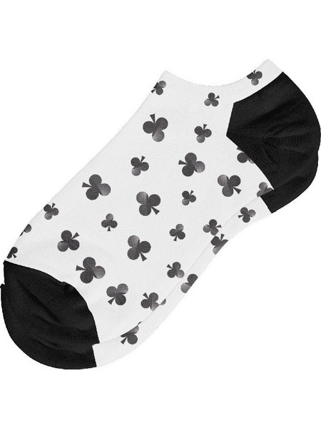Dimisocks Do You Dare Clover Ανδρικές Κάλτσες Κοντές με Σχέδια Λευκές 50036