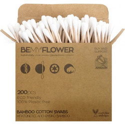 BeMyFlower Μπατονέτες Βαμβακερές Bamboo Βιοδιασπώμενες 200τμχ