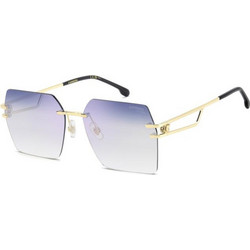 Carrera CA3102/S/BB J5G/K6 Γυναικεία Γυαλιά Ηλίου Τετράγωνα Μεταλλικά Χρυσά με Μπλε Φακό