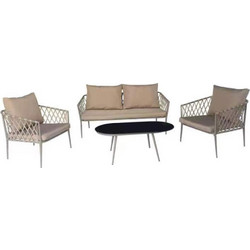 Artekko Σετ Σαλόνι Κήπου Rattan 4τμχ Μπεζ 248-6004
