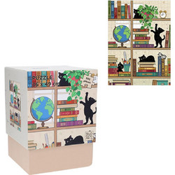 Puzzle Kiub Art Cats On Bookshelves 500 Κομμάτια