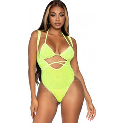 Leg Avenue Sexy Κορμάκι String See Through Lime D-228426