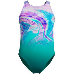 Speedo Printed Pulseback Αθλητικό Παιδικό Μαγιό Ολόσωμο για Κορίτσι Βεραμάν Μωβ Ροζ 0031351-6569