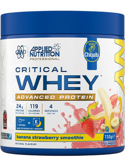 Applied Nutrition Critical Whey Chiquita Banana Strawberry Smoothie Πρωτεΐνη Ορού Γάλακτος 132gr