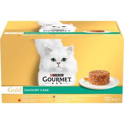 Purina Gourmet Gold Savoury Cake with Meat & Vegetables 48x85gr