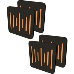 Acustico Audiodesigner Ecoplan Sounder Ηχοαπορροφητικά Πάνελ 60x60x4cm 4τμχ Μαύρο Πορτοκαλί