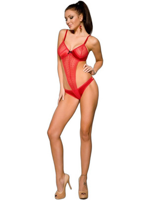 Casmir Essence Sexy Κορμάκι String See Through Κόκκινο CA10071