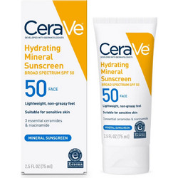 CeraVe Hydrating Mineral Αντηλιακή Κρέμα Προσώπου SPF50+ 75ml