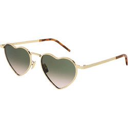 Saint Laurent SL301 011 Γυναικεία Γυαλιά Ηλίου Πολυγωνικά Μεταλλικά Χρυσά με Καφέ Φακό