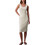 Calvin Klein Midi Καλοκαιρινό Καθημερινό Φόρεμα Ριπ Εκρού LV047F257G-P4P