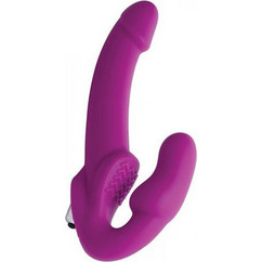 Strap U Evoke Strapless Strap On με Dildo 24cm & Δόνηση Μωβ