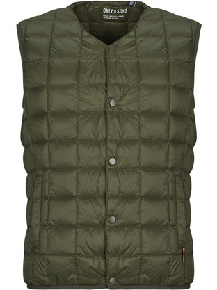 Only & Sons Αμάνικο Ανδρικό Μπουφάν Puffer Πράσινο 22030622