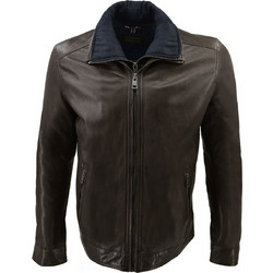 Leather 100 Ανδρικό Μπουφάν Χειμωνιάτικο Δερμάτινο Καφέ 08-M-VIP