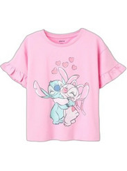 Zippy Lilo & Stitch Παιδικό T-Shirt Κοντομάνικο Ροζ 31077745038