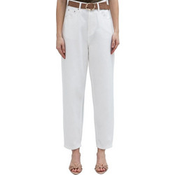 Toi & Moi Ψηλόμεσο Γυναικείο Τζιν Παντελόνι Mom Fit Εφαρμογή Λευκό 20-5752-126
