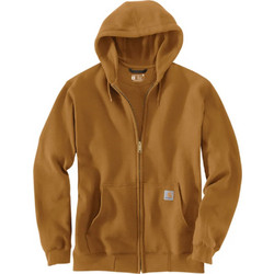 Carhartt Ανδρική Ζακέτα Φούτερ με Κουκούλα και Φερμουάρ Καφέ K122-BRN