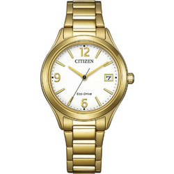 Citizen Elegance Γυναικείο Ρολόι με Χρυσό Μεταλλικό Μπρασελέ FE6122-64A