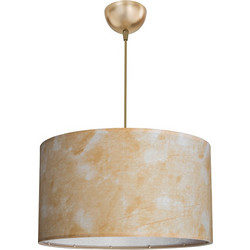 Heronia Lighting Κρεμαστό Φωτιστικό Οροφής Μονόφωτο E27 Μπεζ Φ38x100cm 14-0400