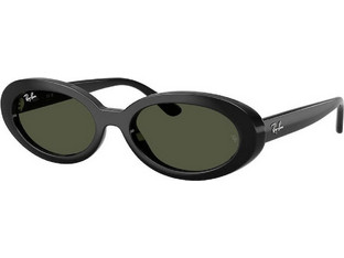 Ray-Ban RB2223 90131 Γυναικεία Γυαλιά Ηλίου Οβάλ Κοκάλινα Μαύρα με Μαύρο Φακό