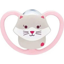 Nuk Perfect Match Air Ορθοδοντική Πιπίλα Σιλικόνης 18-36m Γατούλα Ροζ