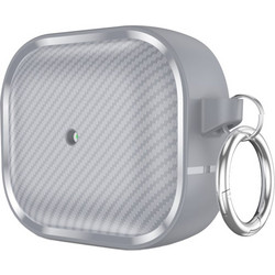 Sonique Carbon Brushed Θήκη Σιλικόνης με Γάντζο για Apple AirPods 3 Σκούρο Γκρι
