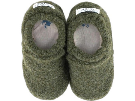 Hopfrog Woo Wooly Χειμερινές Παιδικές Παντόφλες για Αγόρι με Γούνα Χακί 23K035P000