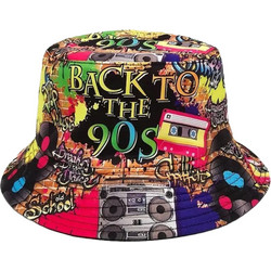 Ghetto Graffiti 90s Ανδρικό Καπέλο Bucket Υφασμάτινο Πολύχρωμο